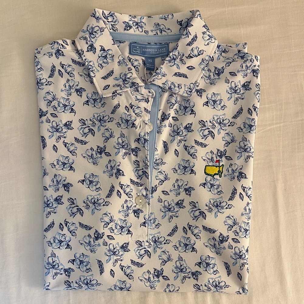 2024 Masters Blue Magnolia Print Polo